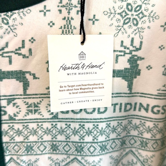 NEW Hearth & Hand Christmas Holiday Good Tidings One Piece Pajama Green size XXL - Picture 6 of 10